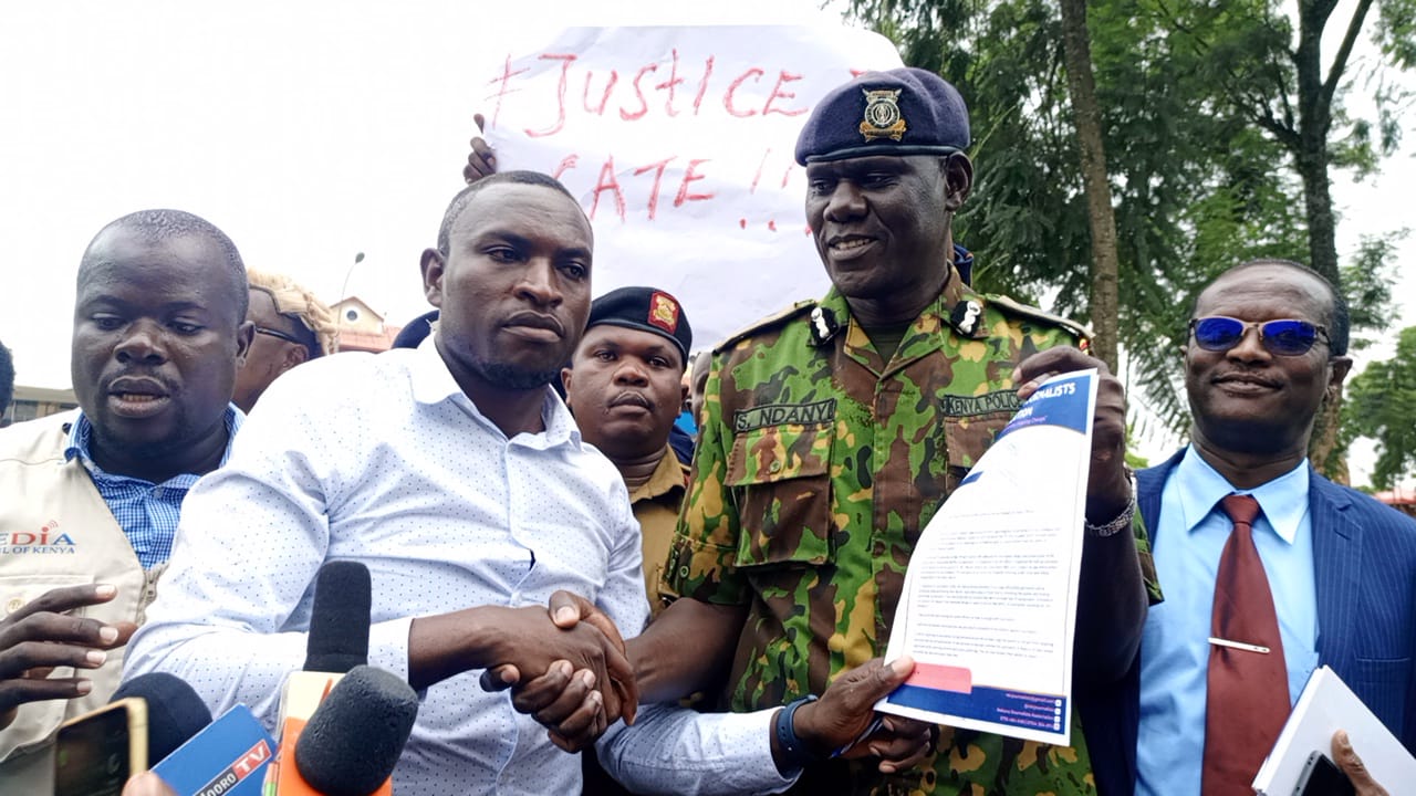 Nakuru journalists present list of demands to county police commander